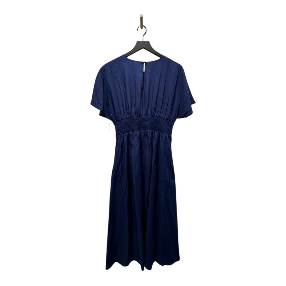 Kensie Dress‎ Womens 4 Blue Midi Empire Waist Short Sleeve Casual
